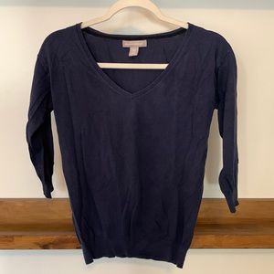 Banana Republic 1/2 Sleeve Sweater, Navy, Size XS